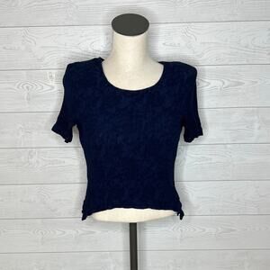 Molly Malloy vintage 80’s navy short sleeve top Size 8